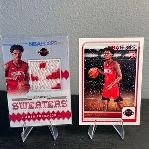 NBA Hoops Amen Thompson Houston Rockets Rookie Sweaters relic-Rookie Card Set